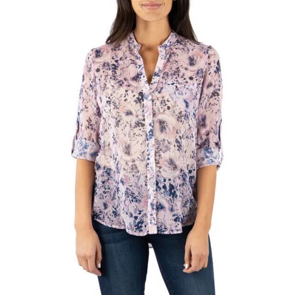 Kut from the Kloth NWT Arezzo Light Rose Jasmine Top Size large
